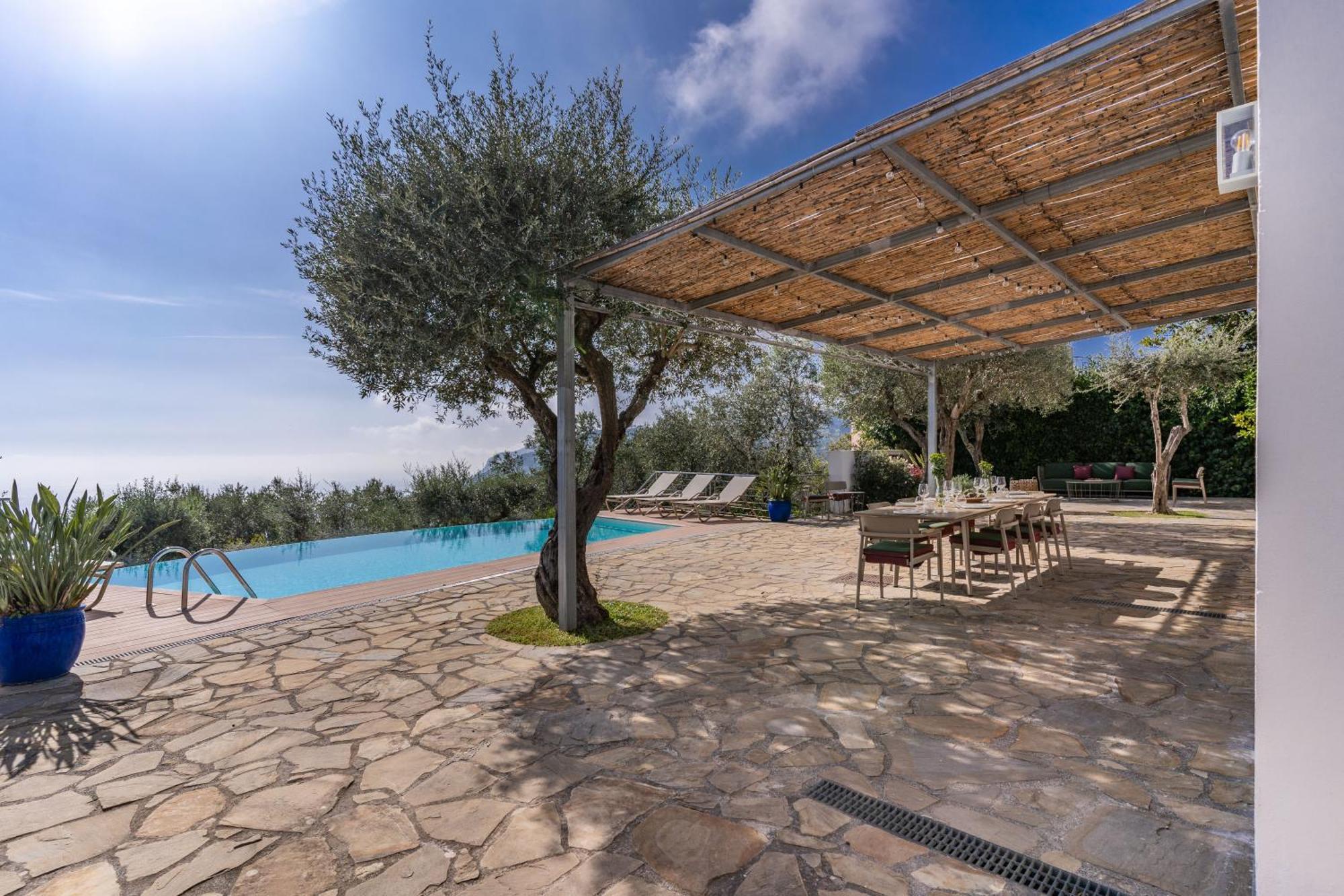Villa Chez Pie Panoramic Views Pool And Guest Services SantʼAgata sui Due Golfi Exteriör bild